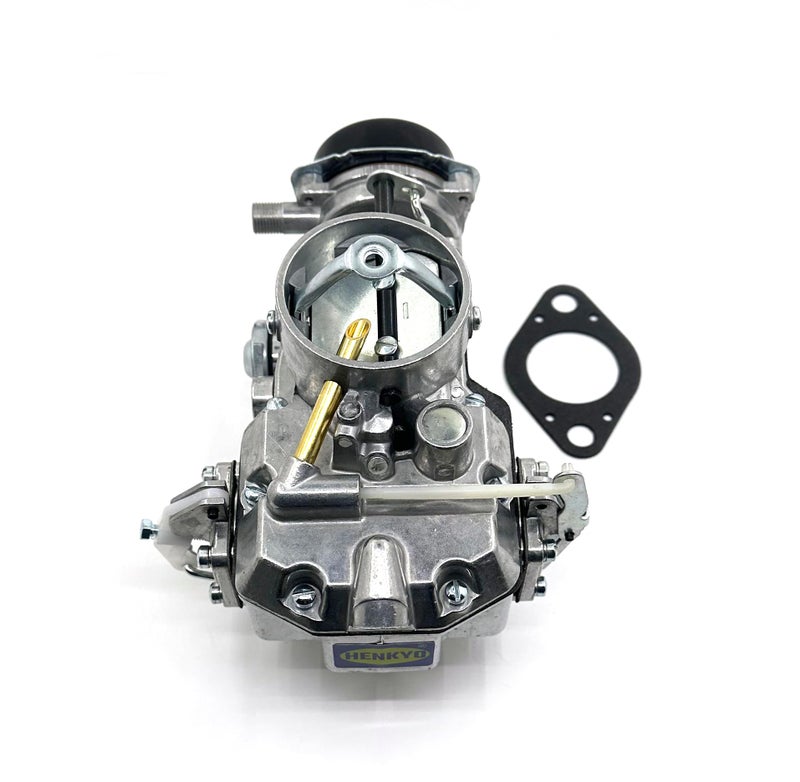 HENKYO Autolite 1100 1 Barrel Carburetor Fit 1963 to 1968 Ford Mustang Falcon Comet straight six cylinder 170 & 200 CID engines hot air choke works with automatic and manual transmissions - Image 1